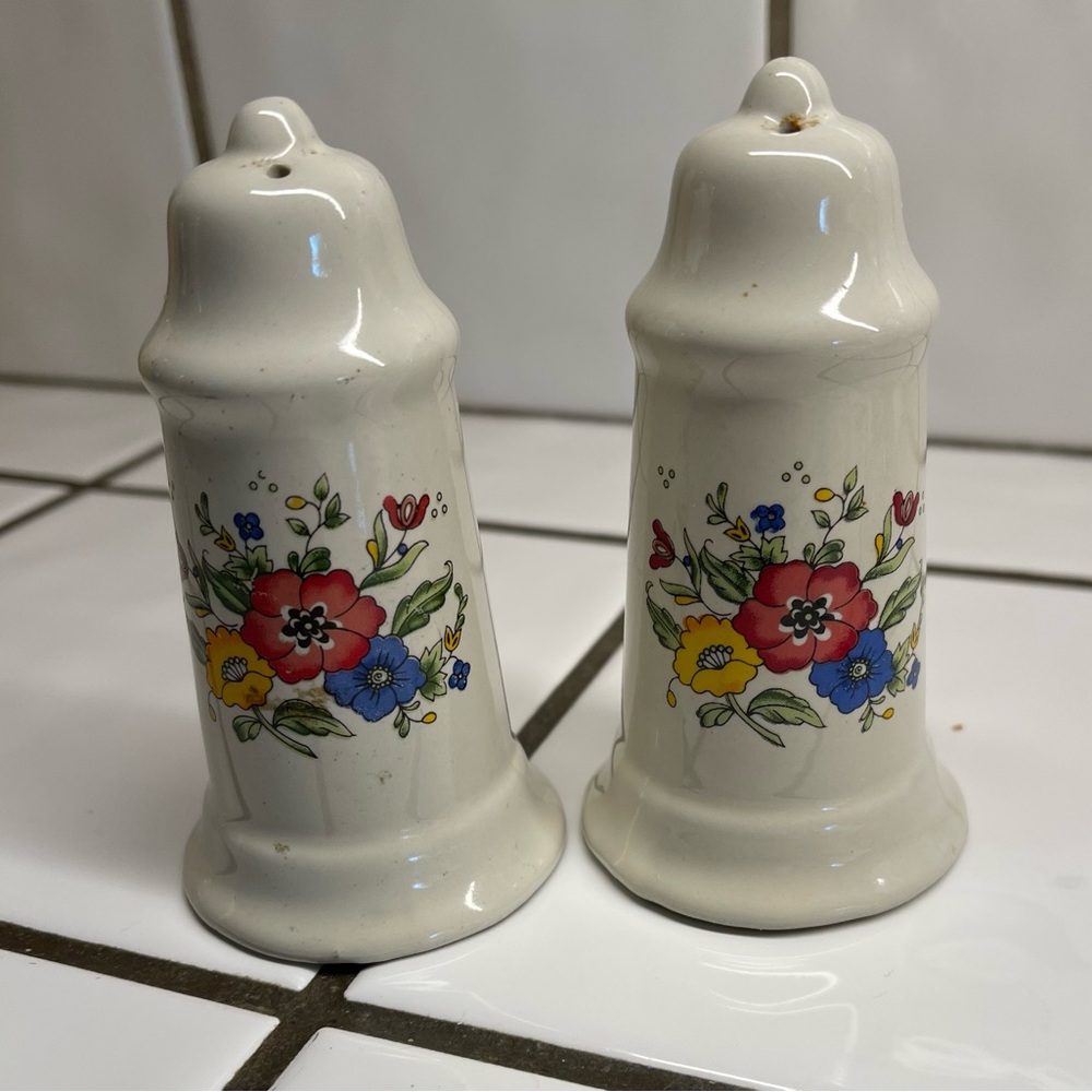 Floral Ceramic Salt and Pepper Shakers